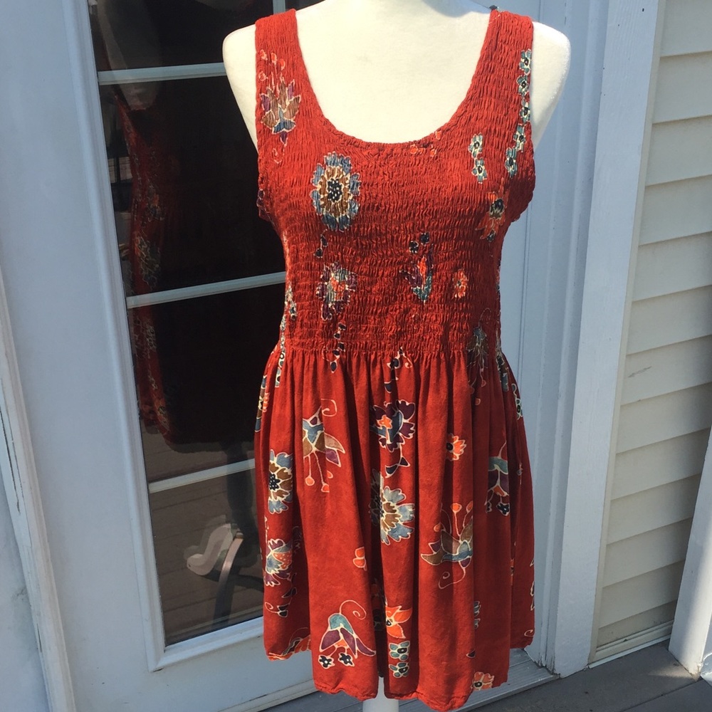 Gecko Batik Smocked Top Dress.